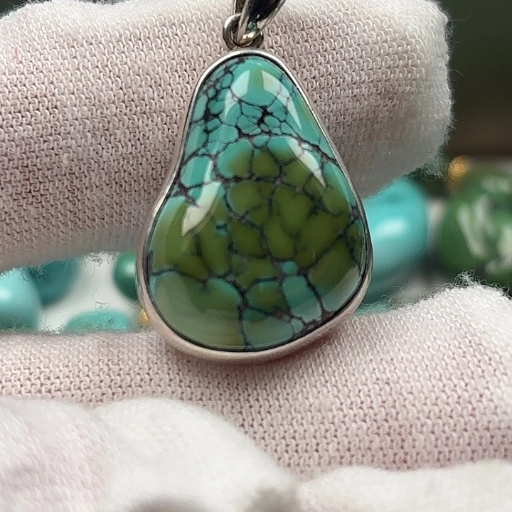 绿松石银S925镶嵌珠宝奇石