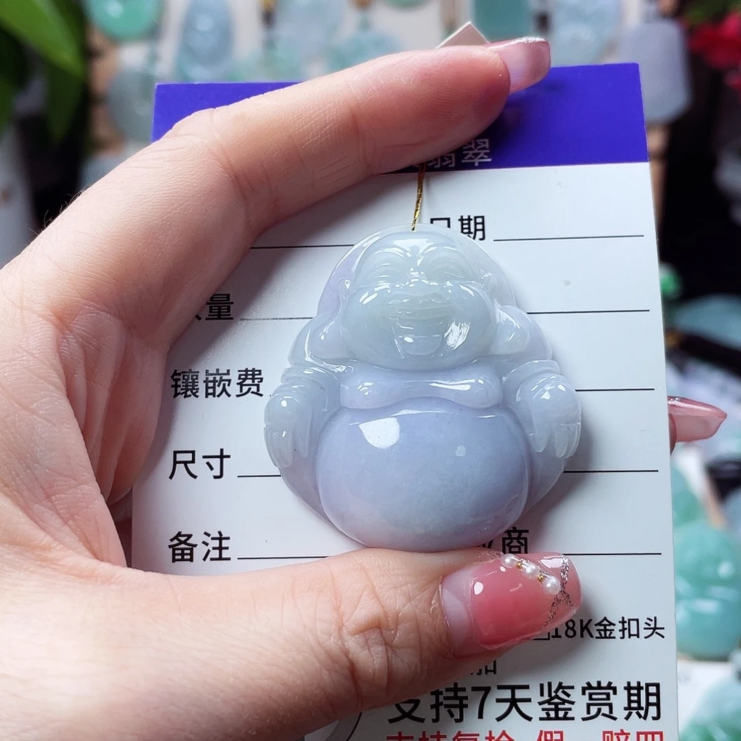 翡翠未镶嵌颈饰佛公18