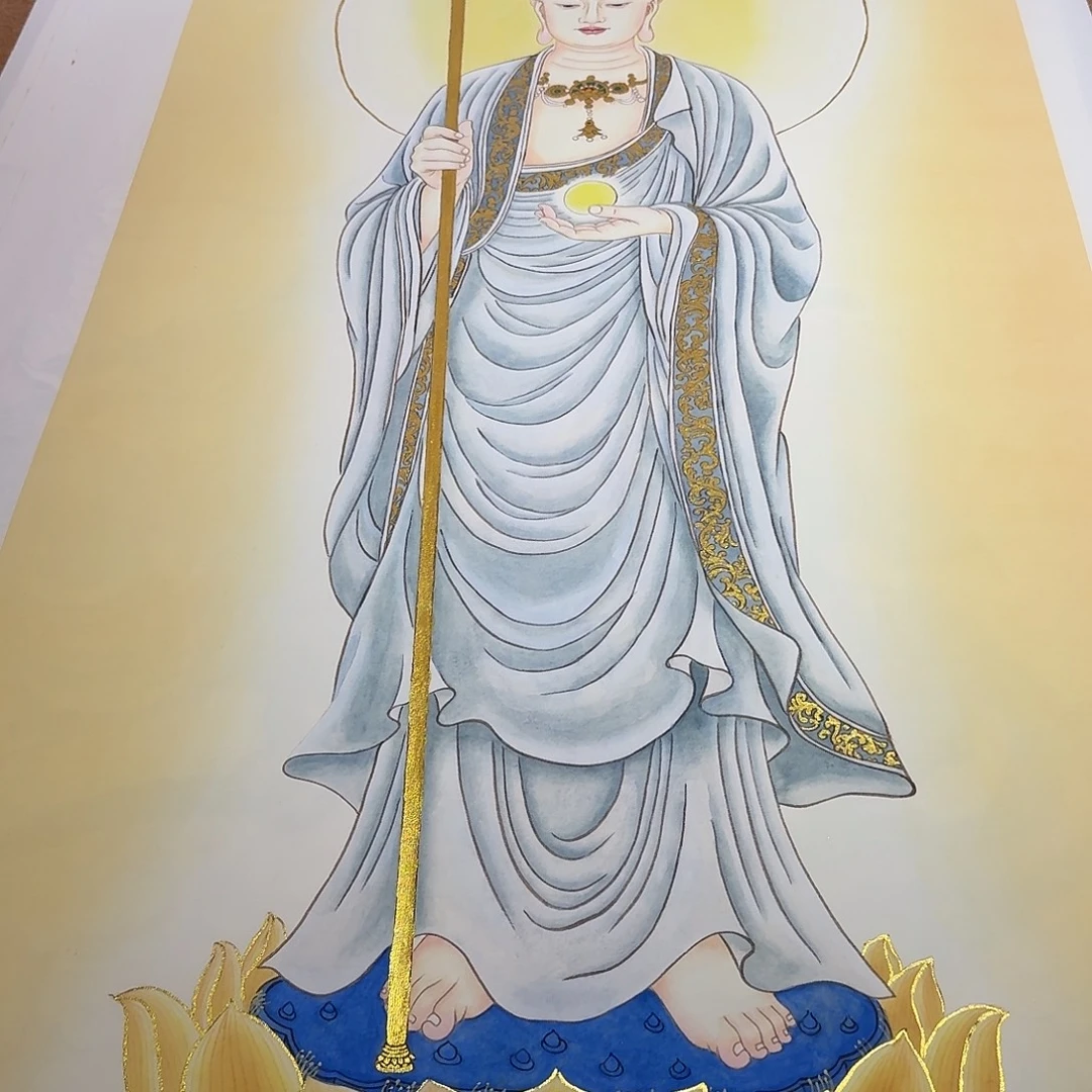 龍***味国画地藏菩萨一副作品