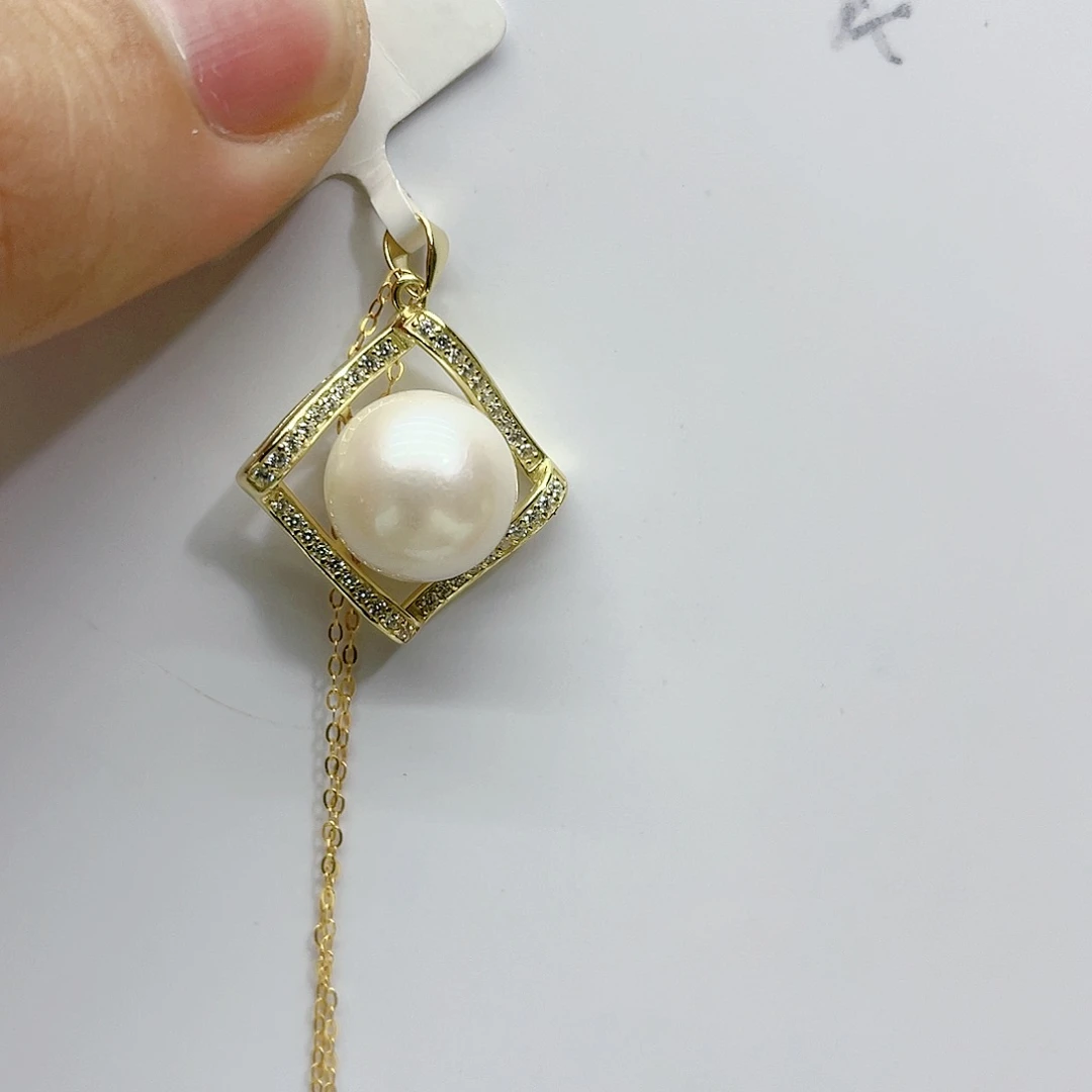 海水珍珠颈饰银S925镶嵌