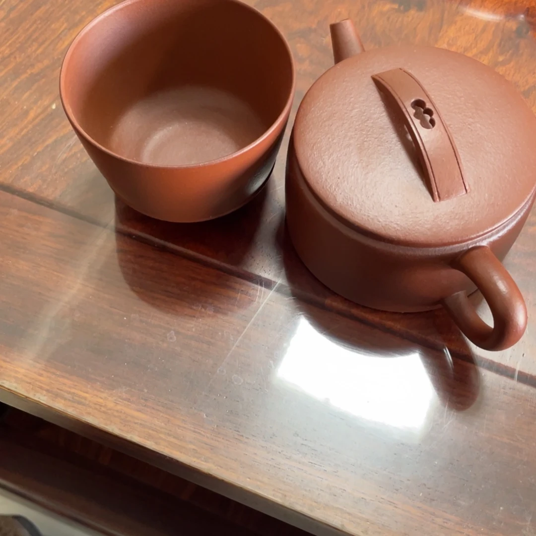 紫砂茶壶郑*六大红汉瓦加主人杯