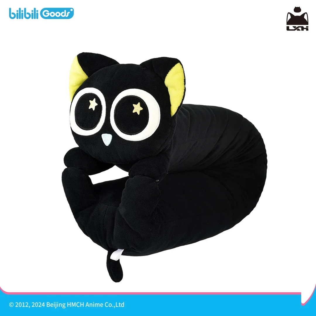 【新品现货】罗小黑战记官方正版长条猫猫颈枕周边趴姿毛绒公仔