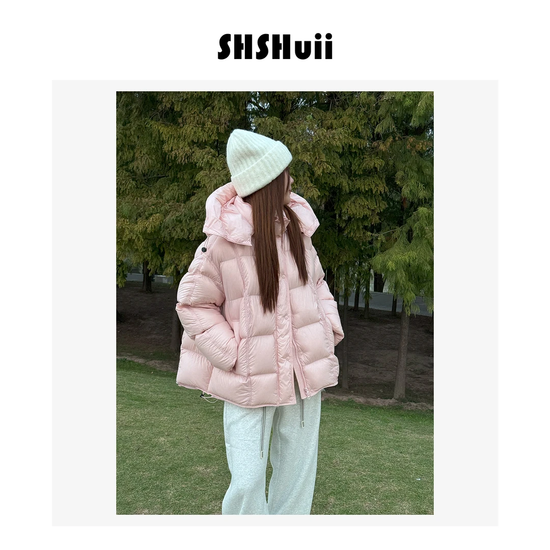 SSHuii【暖长冰川】中长款泡芙龟背连帽羽绒服外套/HHACC