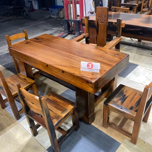 老船木双拼大板桌1米7长80宽75高，面厚16公分。一物一拍茶桌干泡台