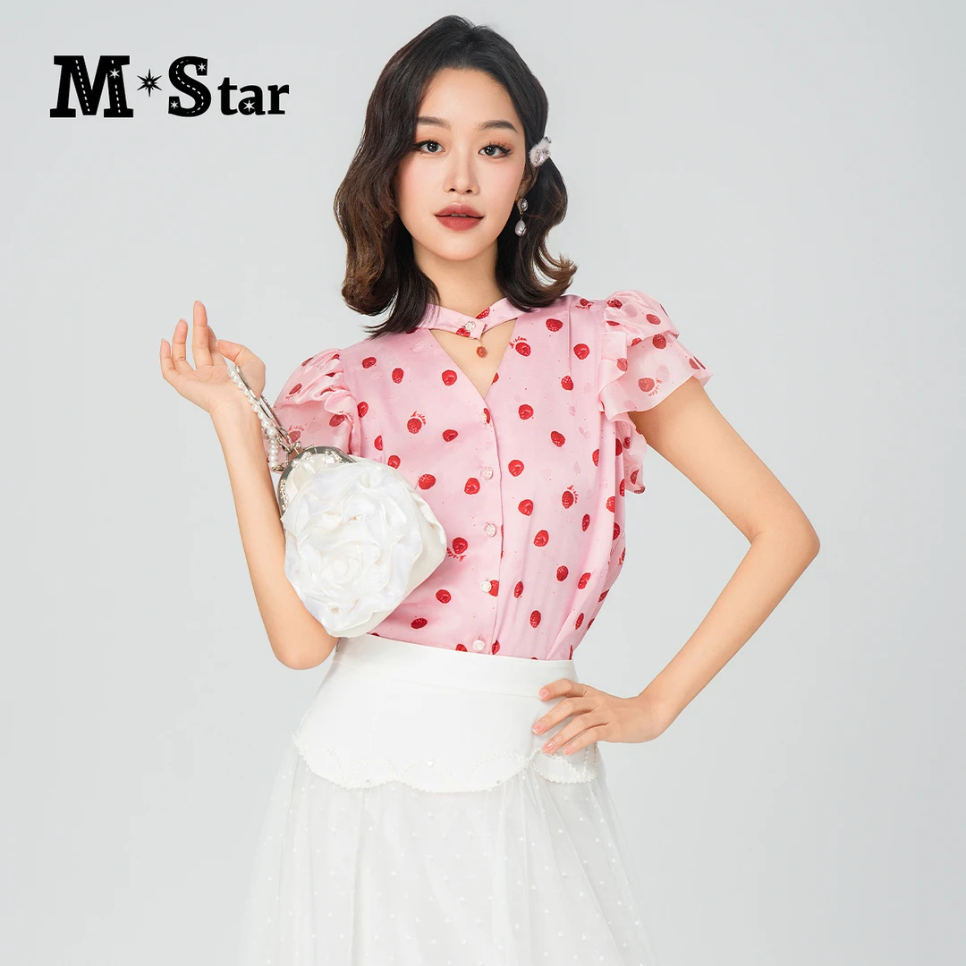 【白姐专属】M-Star波点印花小衫上衣SFBS122821