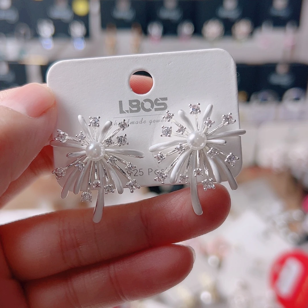 琉璃铁合金合金耳环的