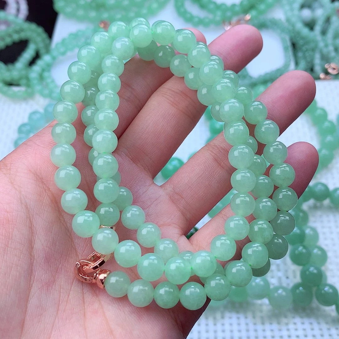 翡翠未镶嵌毛衣链