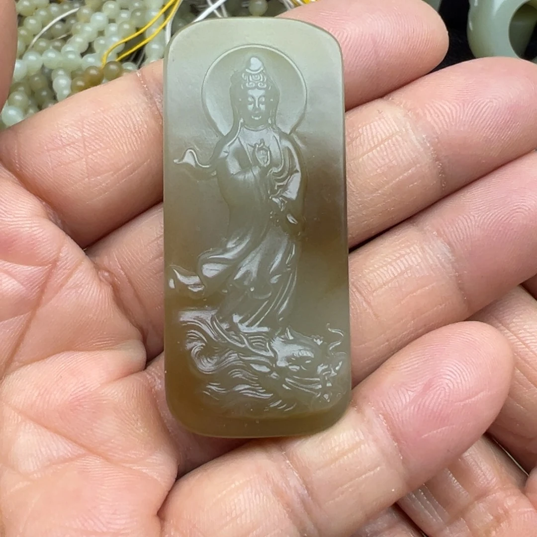 和田玉（糖玉）未镶嵌吊坠(不含链)
