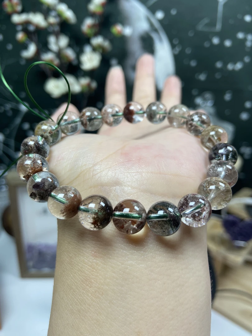 高品质天然四季幽灵手链PL159