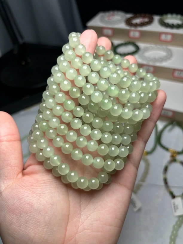 冰猫眼葡萄肉卡7+圆珠手串夏季百搭显白款（多样性发货只发其一）