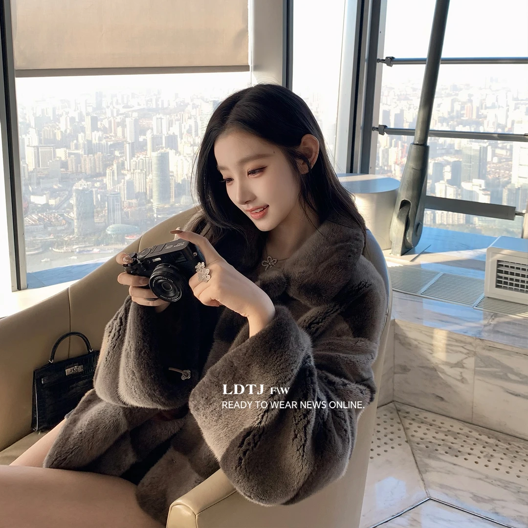 SD46 LDTJ高定【经典貂】丹麦进口皇冠级短二染色卡布奇诺双色水貂