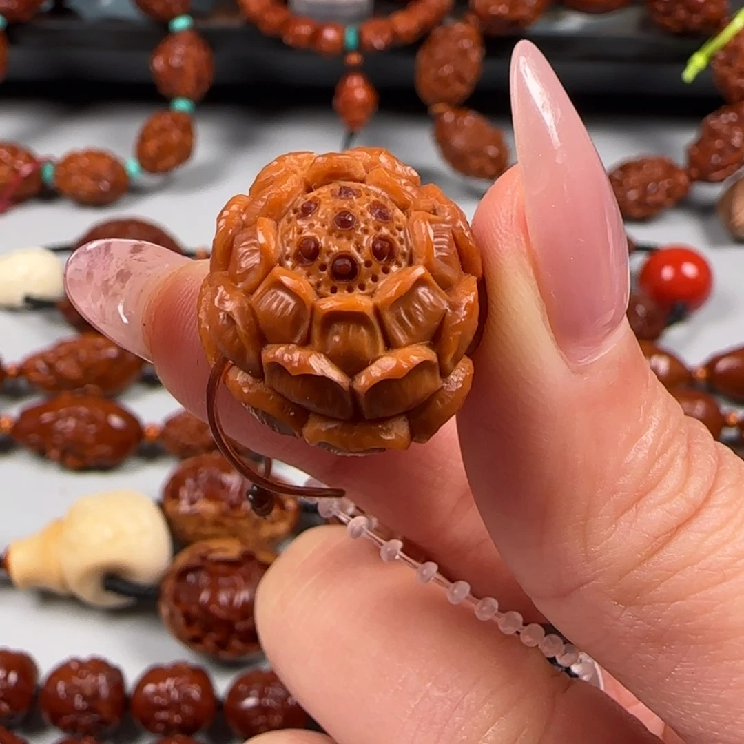 手串橄榄核油核莲花三通