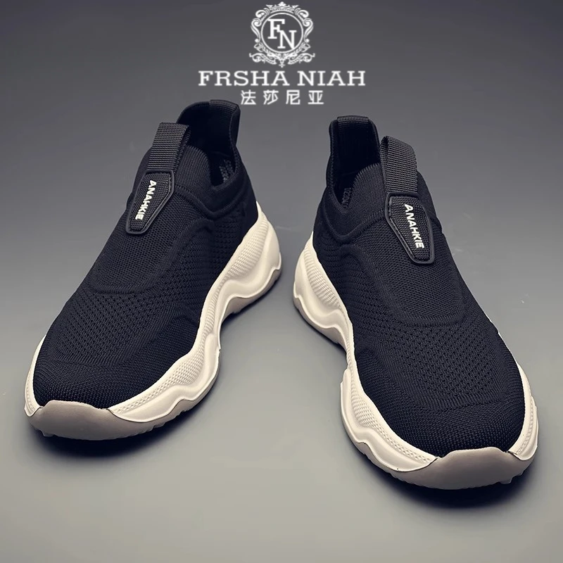 法莎尼亚透气网面鞋男休闲飞织网面鞋潮流网鞋男鞋春季百搭款男鞋