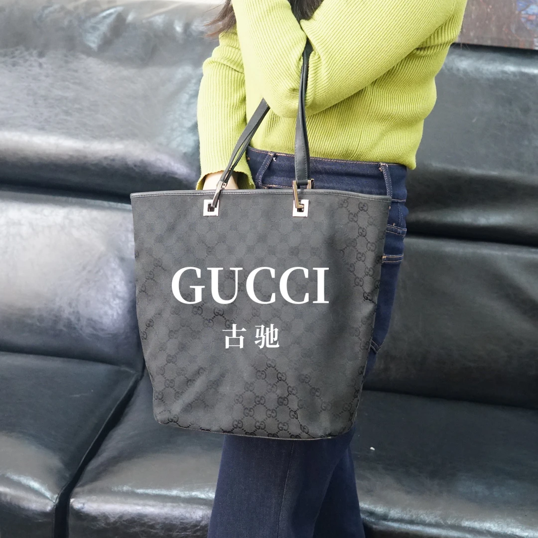 95新 GUCCI/古驰 黑色单肩包/JJ12630512/0512