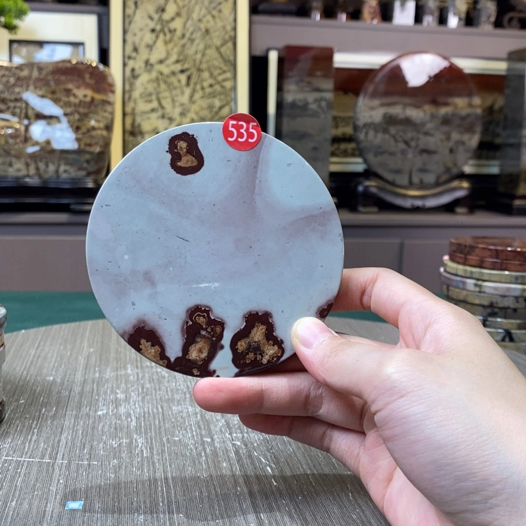 石材广西国画石草花石
