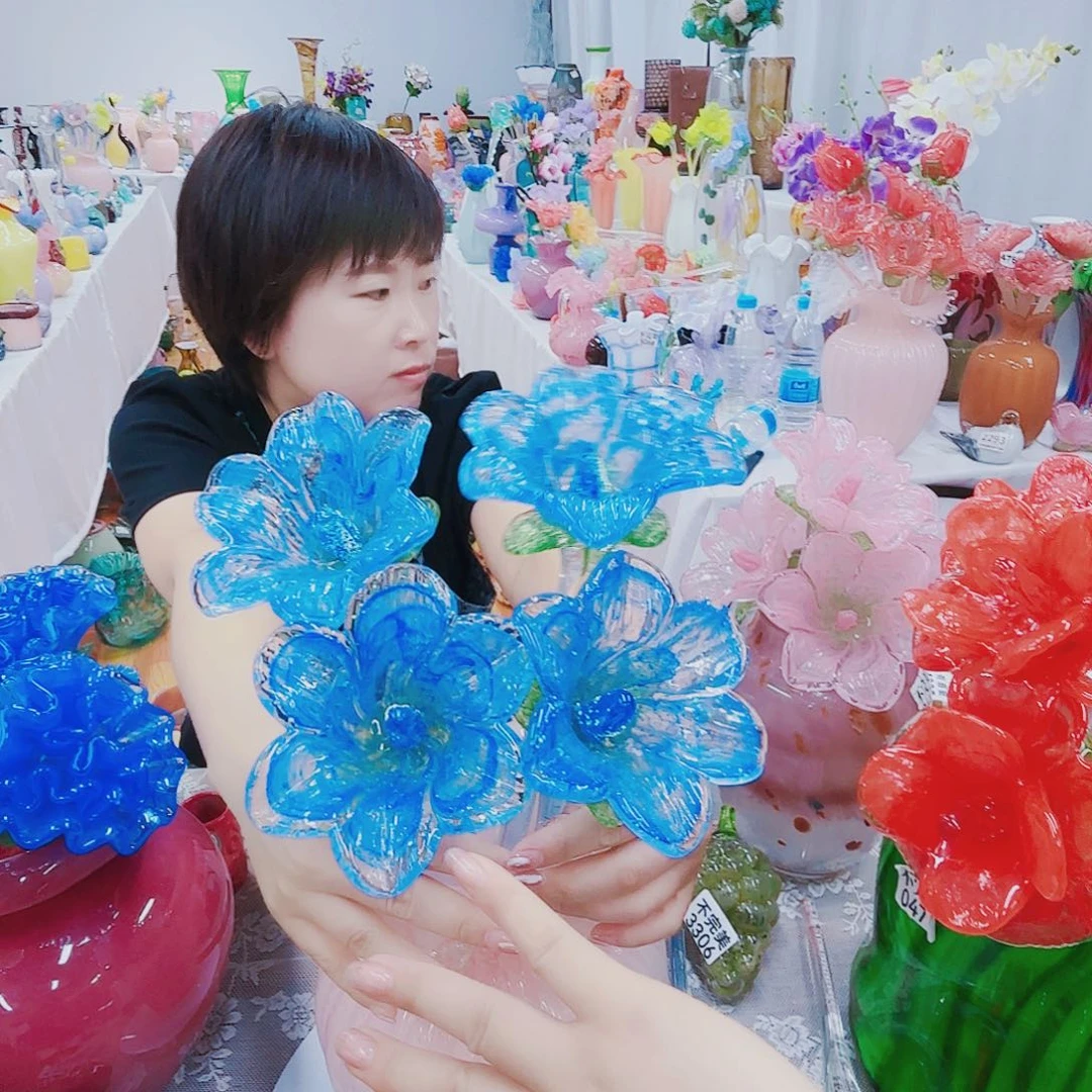 安妮花瓶花器摆件4朵夜光花