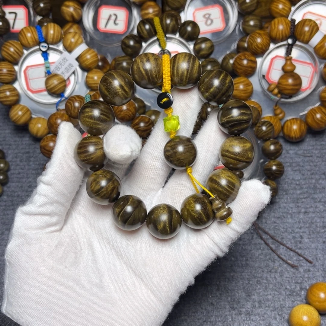 楠木（金丝楠）手串/手链阴沉1.8水波288微哑