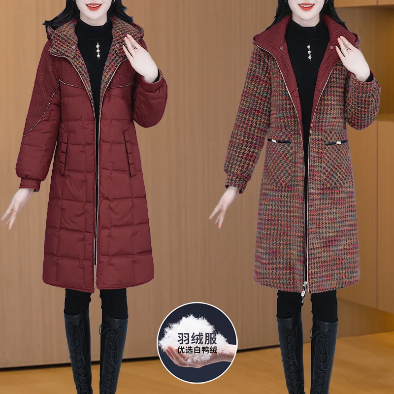 【双面穿】23319优雅新款气质时尚大气减龄收腰显瘦羽绒服M-4XL-C
