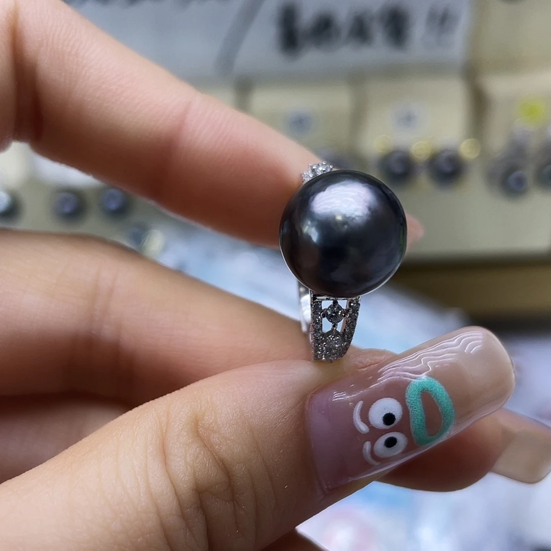 海水珍珠戒指银S925镶嵌