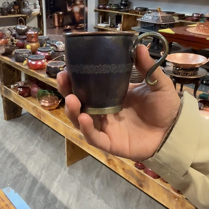 紫铜手工制作杯子