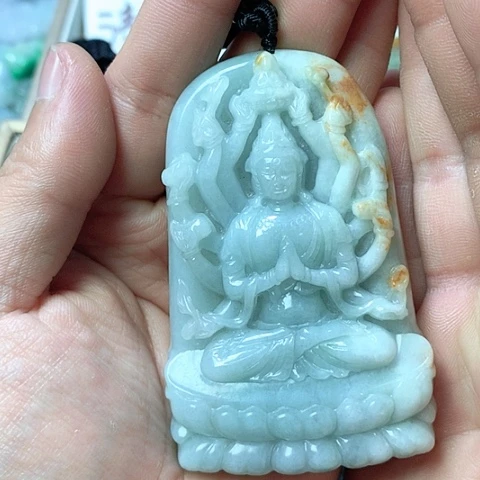 翡翠颈饰未镶嵌天然缅甸翡翠a货