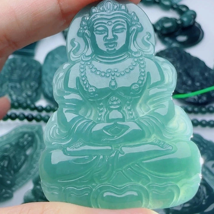 翡翠未镶嵌颈饰多样性发货天然A货翡翠