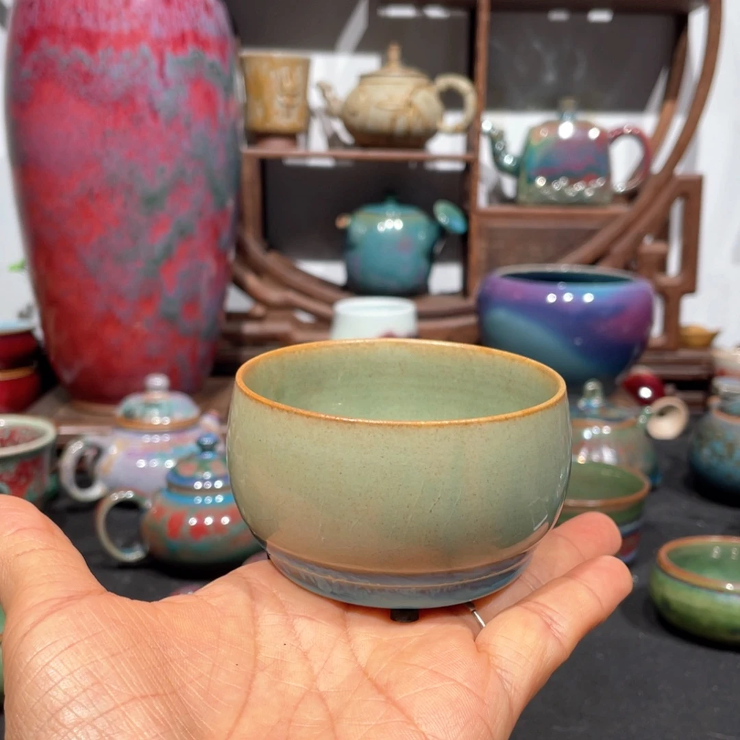 用***子中国神后钧瓷茶器