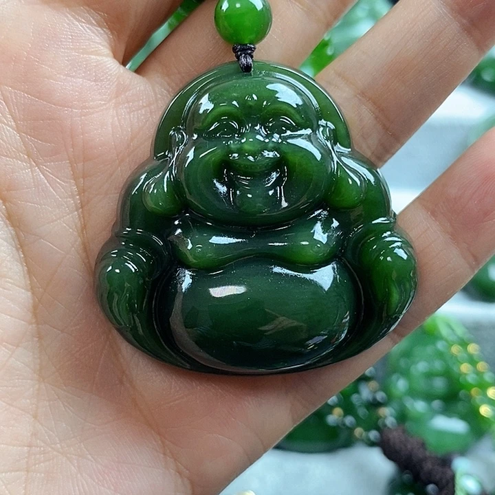 吊坠(不含链)未镶嵌和田玉（碧玉）45mm