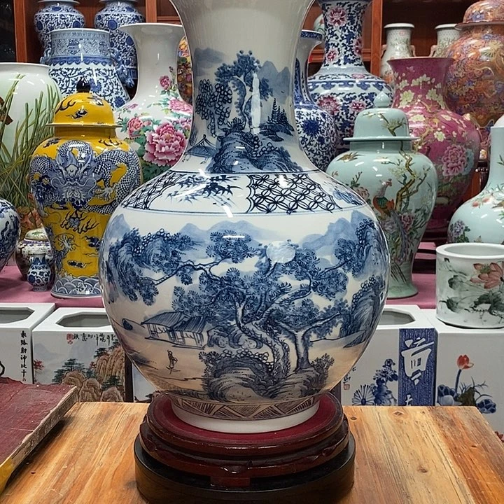 景德镇陶瓷花瓶摆件清**远