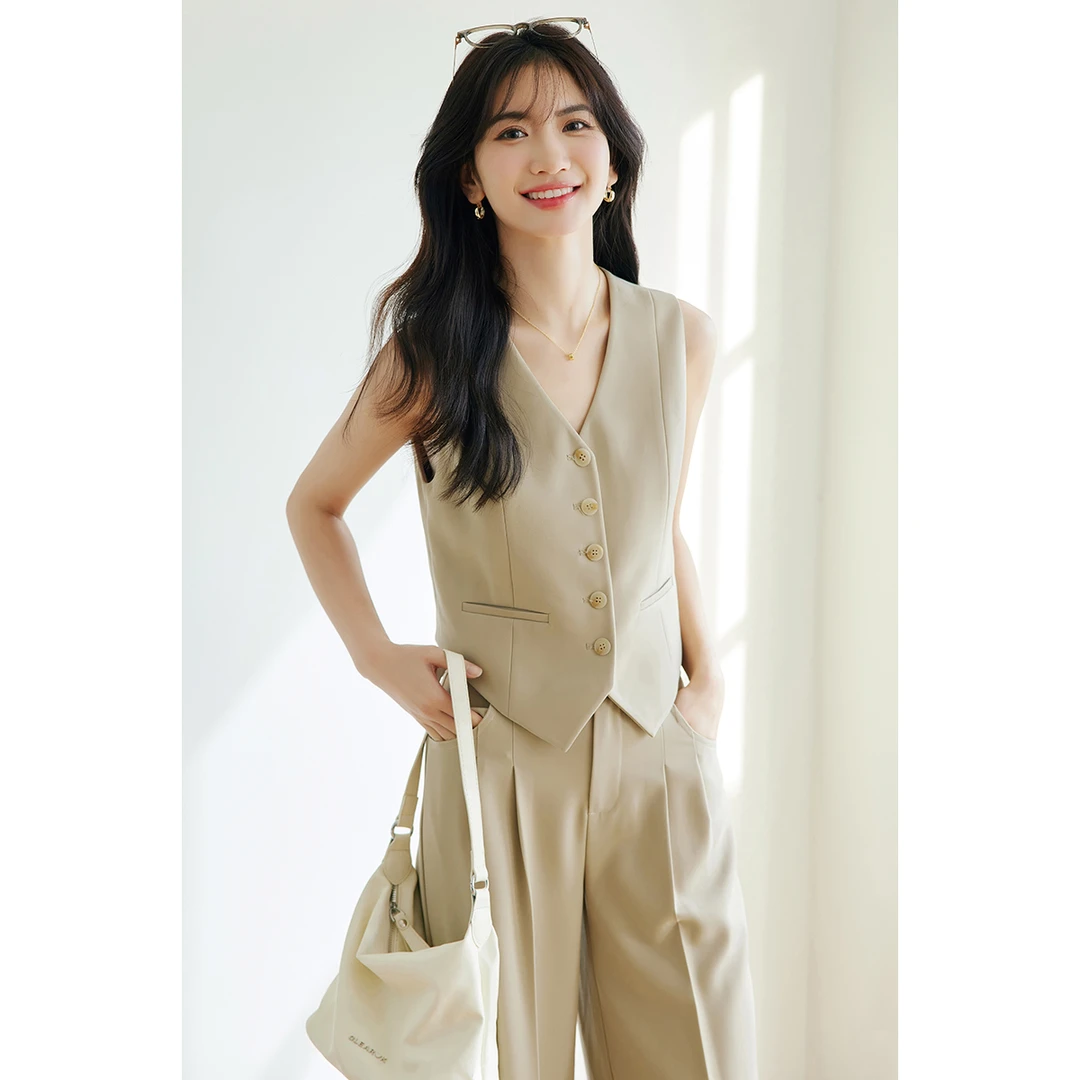 1015【女乔专属】朗文斯汀高级感通勤百搭马甲DTYI4101C21015B