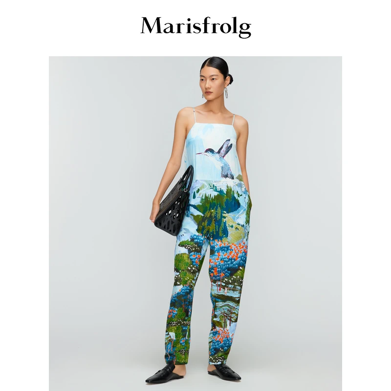 玛丝菲尔宽松女装秋季新款连身裤裤子瑜伽A1BW25595