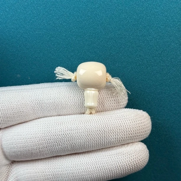 D62-55天然猛犸牙 藏式三通13.8x22mm支持复检假一罚十