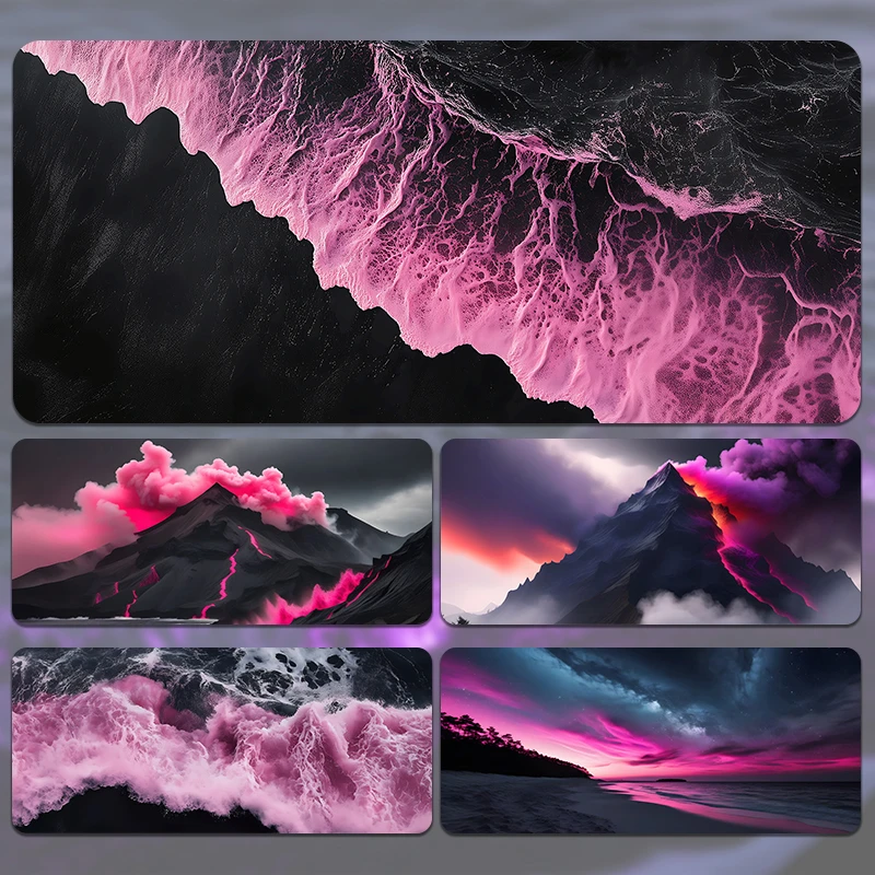 彩色风景鼠标垫超大号ins风高级感氛围感宿舍电脑桌工位办公桌垫