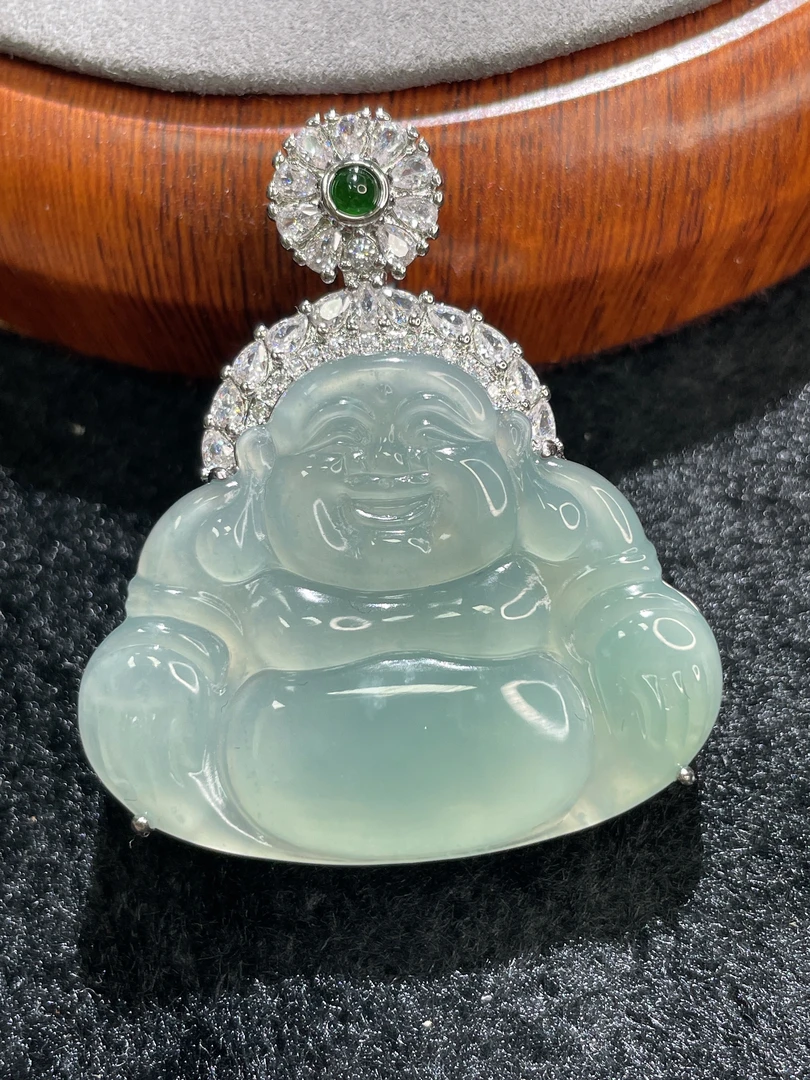 天然翡翠a货高冰佛公多样性发货881