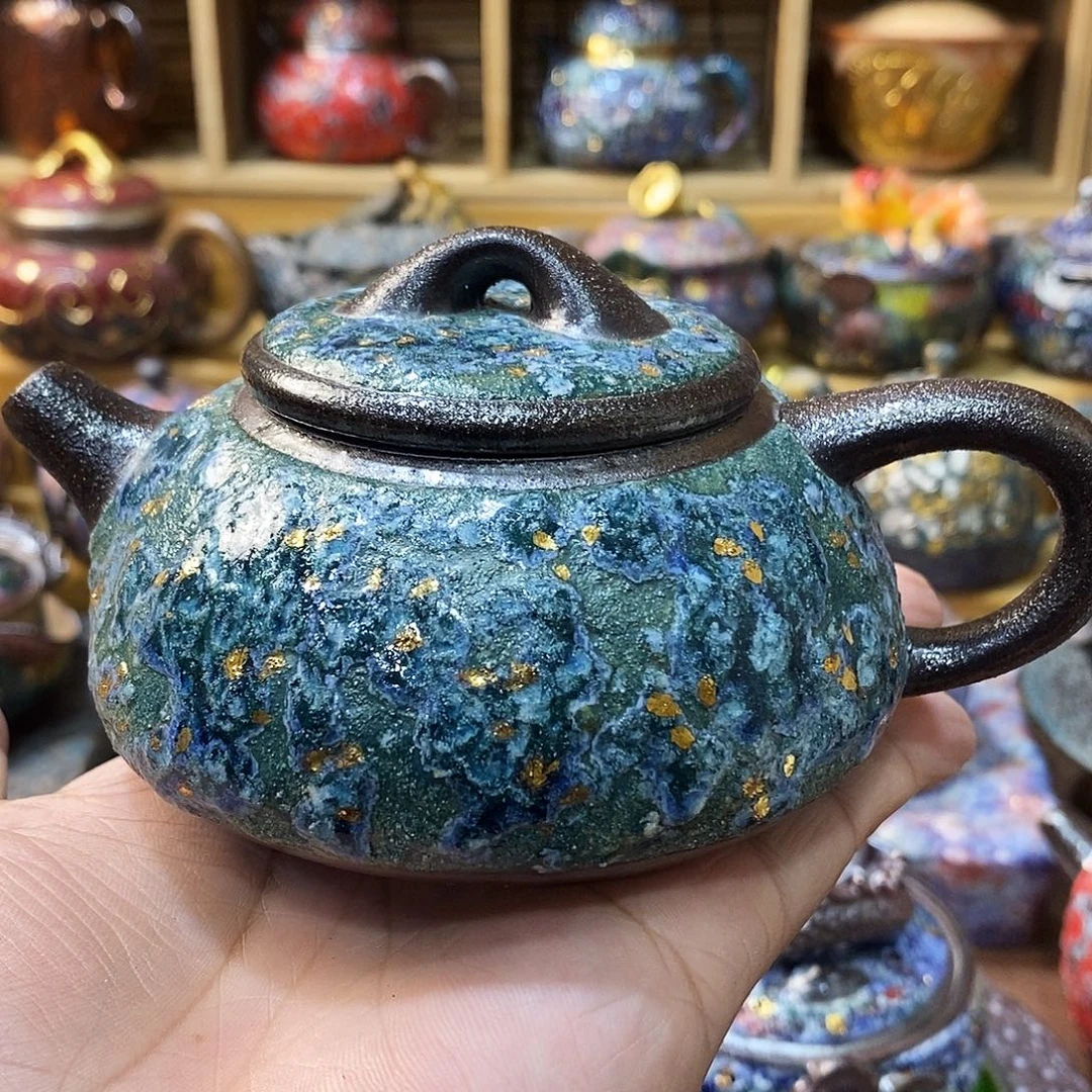 粗陶志野柴烧茶器