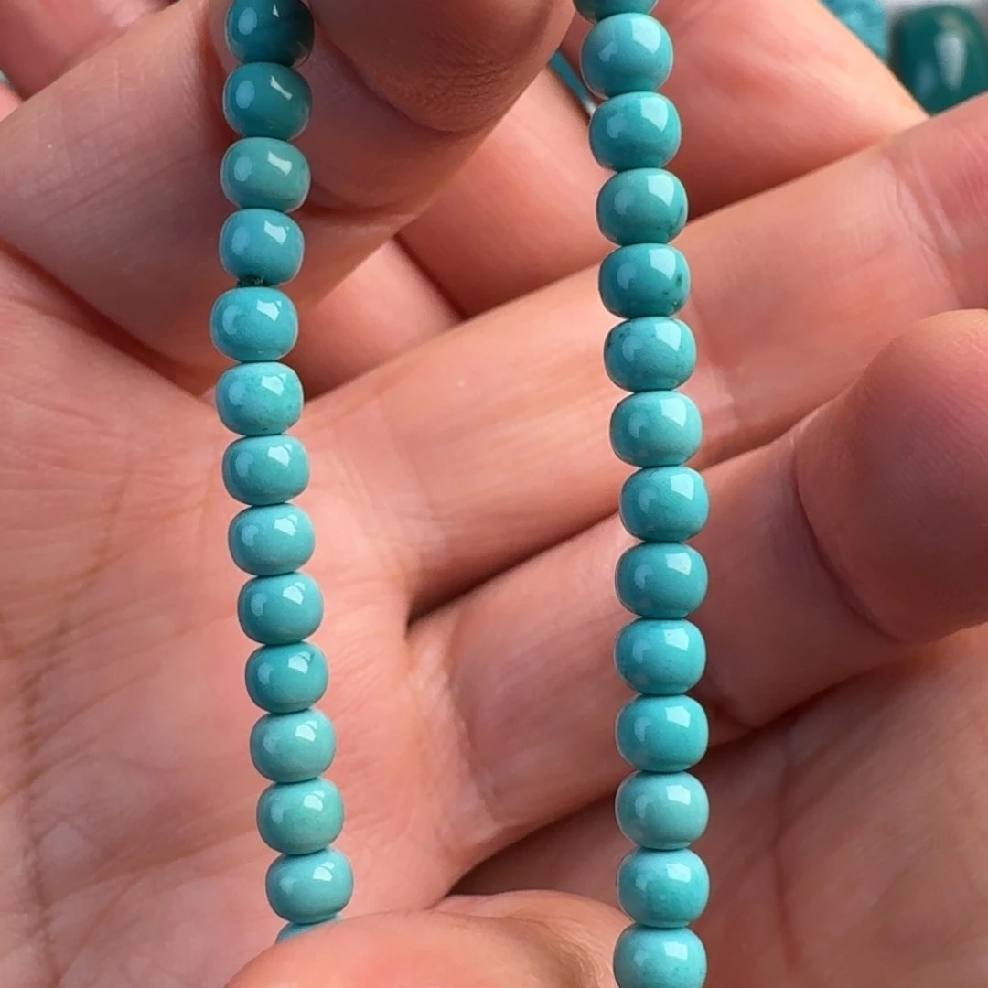 绿松石未镶嵌珠宝奇石4.3mm