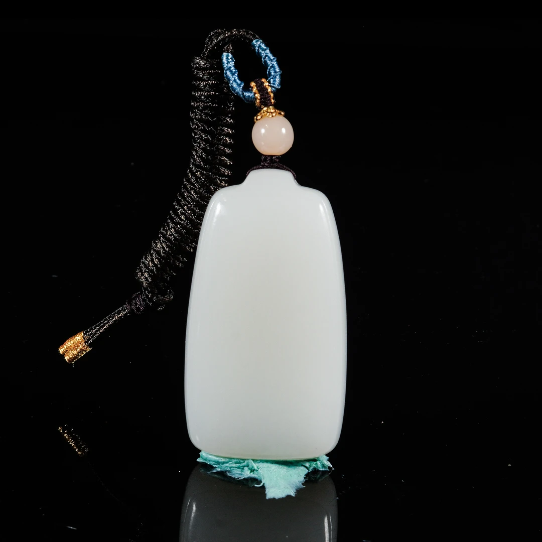 LOT.040羊脂白玉平安牌/X68