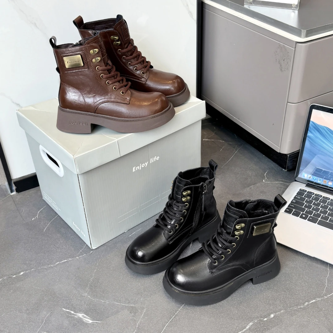 芭蕾舞蹈.网红复古爆款炸街百搭马丁靴 89028