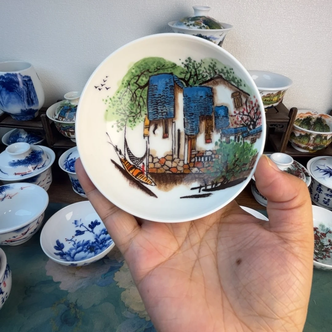 忠意堂釉下彩五彩江南