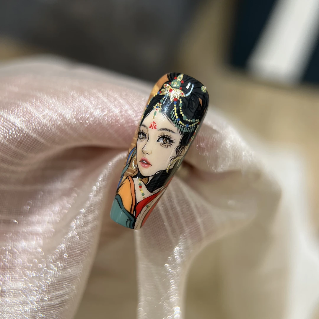 本宫指义【大梦敦煌手绘头/施华】敦煌风穿戴甲