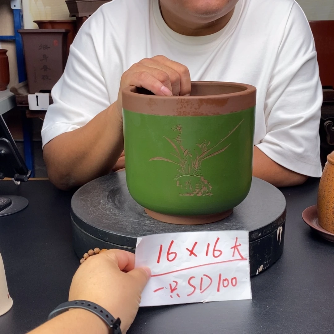 紫砂花盆货号一只SD100