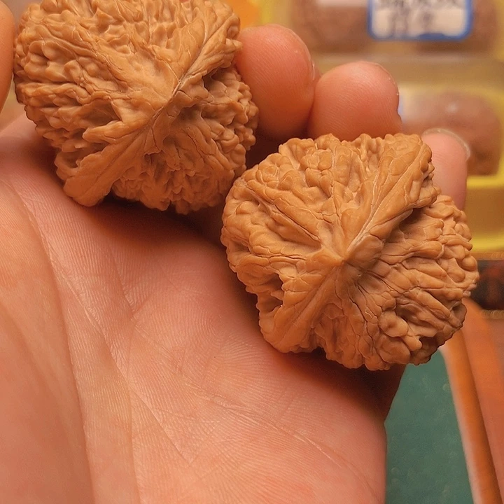 文玩核桃把件42全品筷子棱核尊练手对