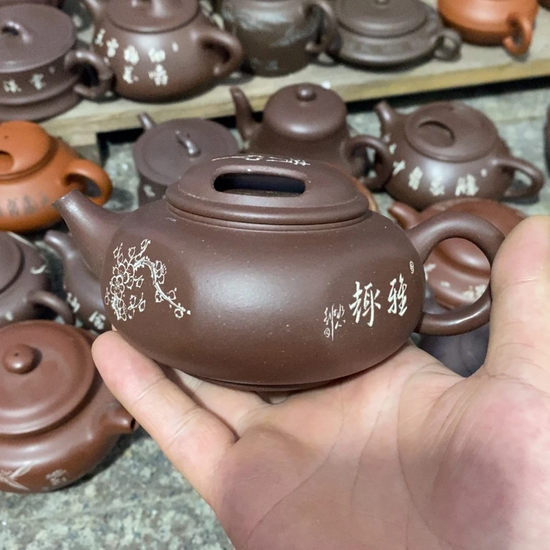 汗***山茶壶紫砂卡白牛盖