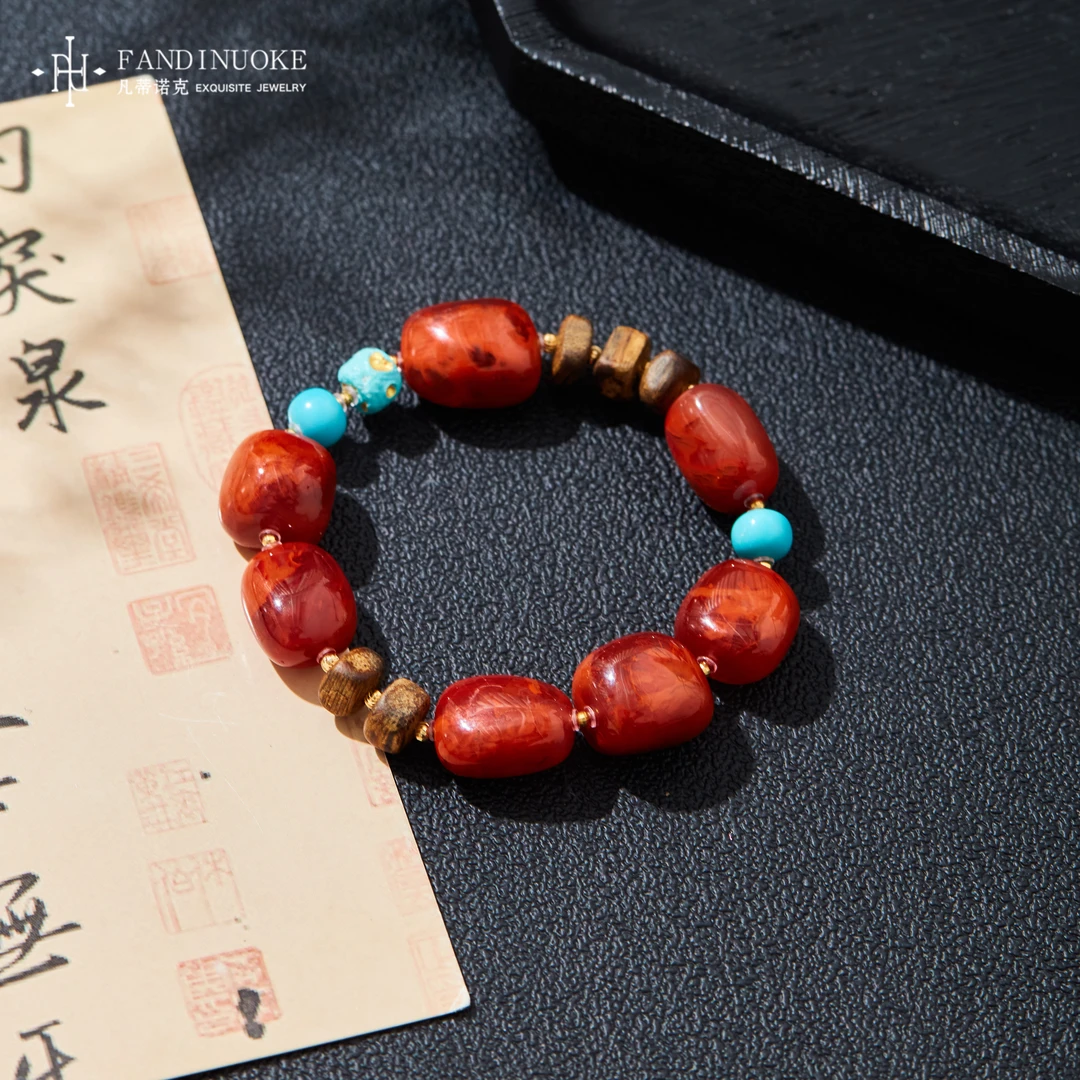 L【加加专属】18K南红随形手串多样性发一#XYGD273653-F