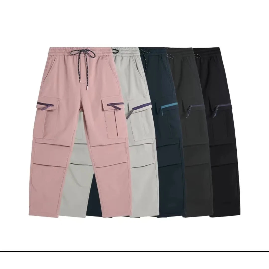 『软壳伞兵裤』自热暖绒户外加绒加厚工装裤情侣百搭长裤 21189