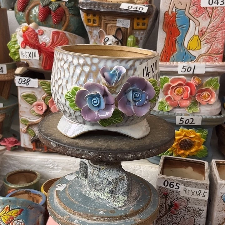 粗陶材质多肉花盆