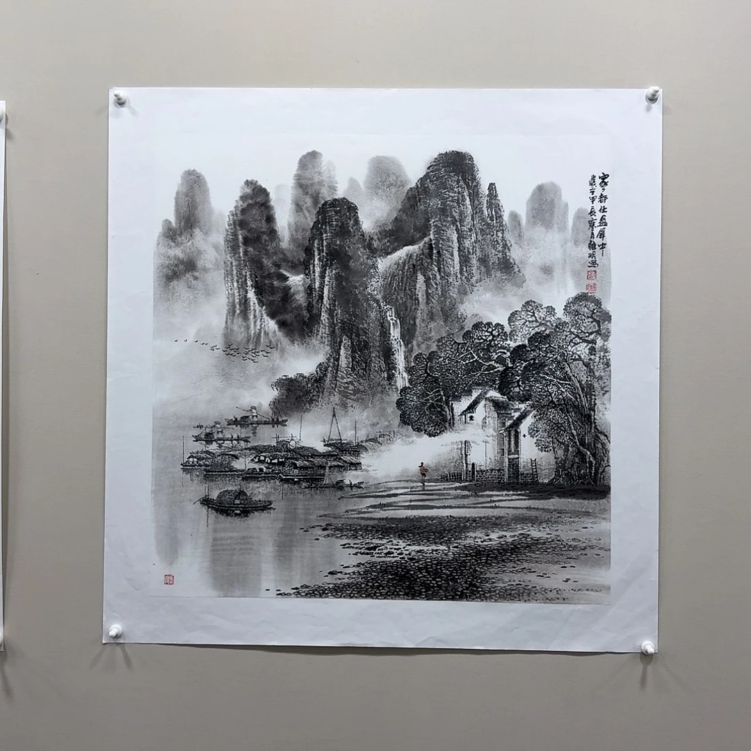 国画莫桂明纯手绘作品68✖️68终身保真