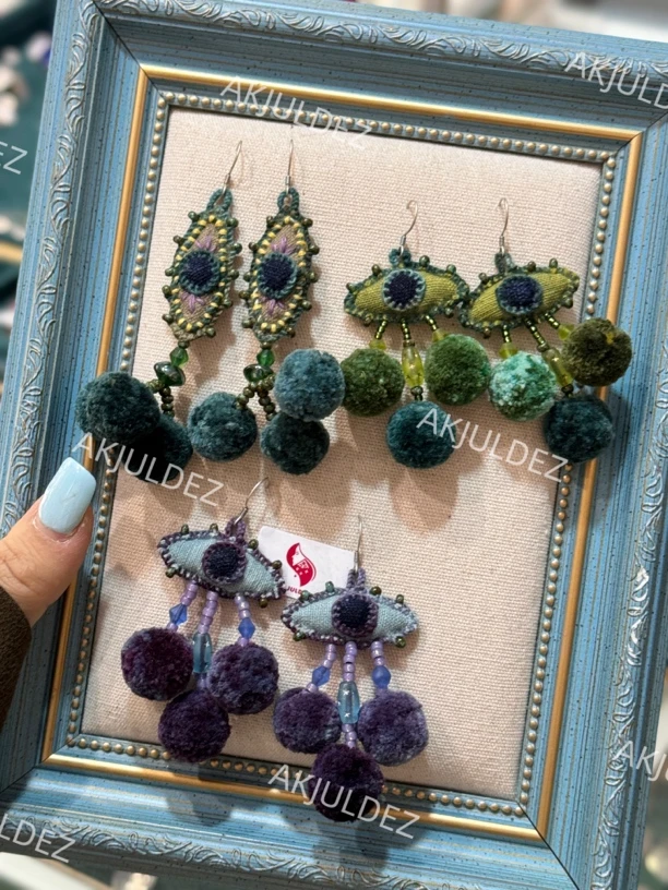 非金属布艺耳饰 原创手工独特Koz耳环