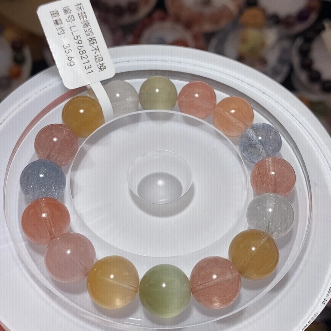 水晶未镶嵌手链F彩兔毛11.6