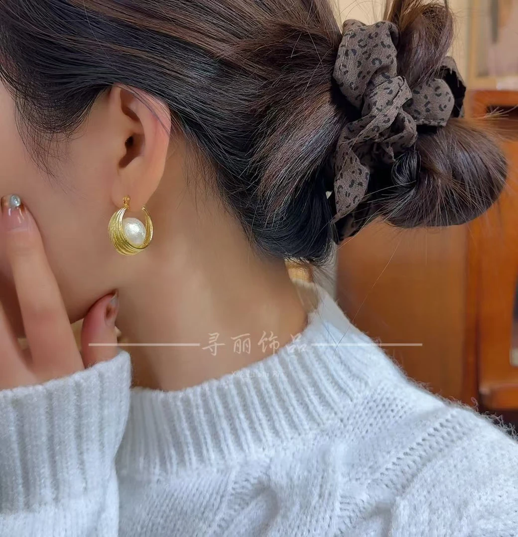 【寻丽】 2026秋冬轻奢珠心耳环